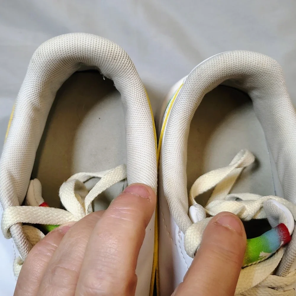 Puma Skye White Rainbow Tag Low Top Sneakers Women's Size 6.5 SoftFoam+ Pride